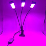 PROFI LED GROW trojramenná lampa so zabudovaným časovačom a stmievačom na všetky rastliny, 20W – červená-modrá-sunlight